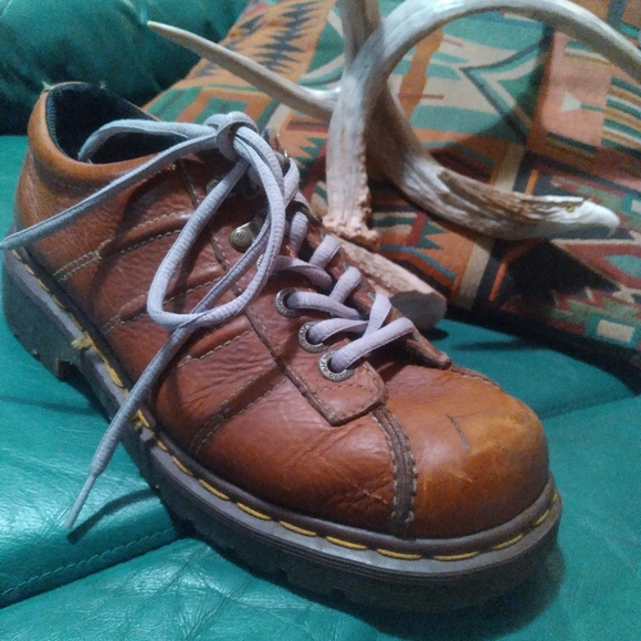 🀄️ Vintage Dr. Martens  Peanut Leather  9764 Oxfords UniSex EUC - Picture 6 of 16